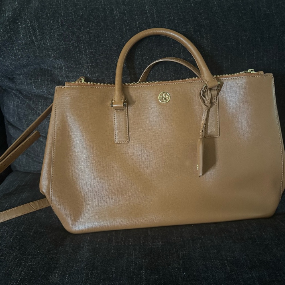 Tory Burch Brown Leather Satchel